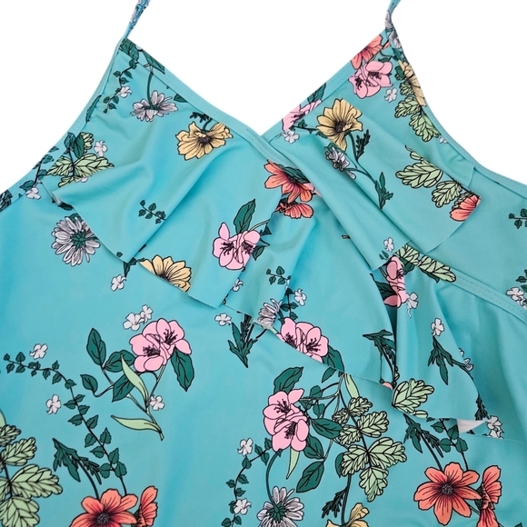 AS ROSE RICH Girls Swimsuit - One Piece Bathing 14, Multicolored Flowers - Picture 3 of 11